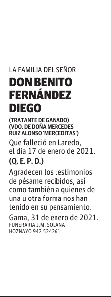 DON BENITO FERNÁNDEZ DIEGO