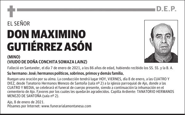 DON MAXIMINO GUTIÉRREZ ASÓN