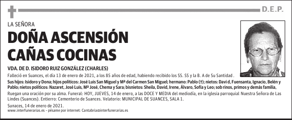 DOÑA ASCENSIÓN CAÑAS COCINAS