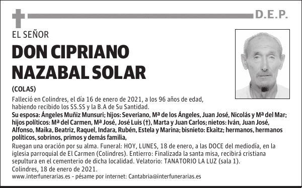 DON CIPRIANO NAZABAL SOLAR