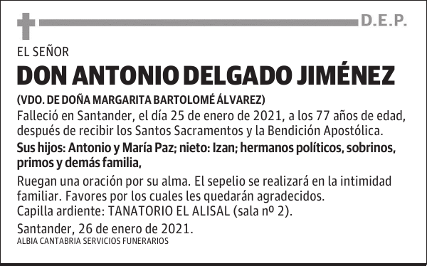 DON ANTONIO DELGADO JIMÉNEZ