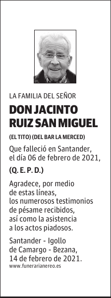 DON JACINTO RUIZ SAN MIGUEL