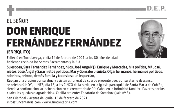 DON ENRIQUE FERNÁNDEZ FERNÁNDEZ