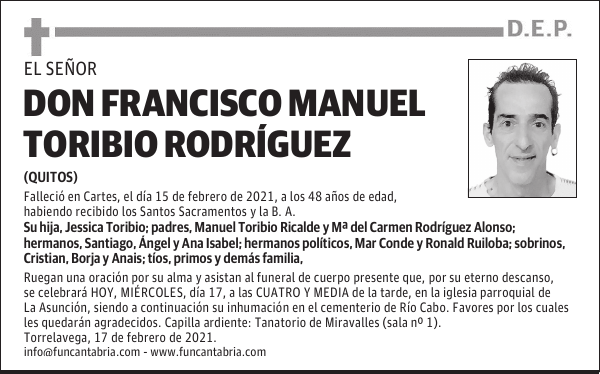 DON FRANCISCO MANUEL TORIBIO RODRÍGUEZ
