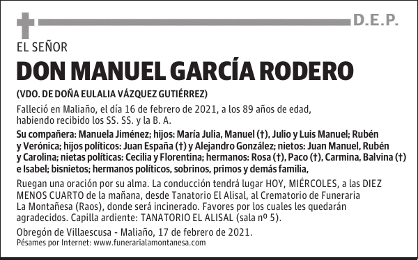 DON MANUEL GARCÍA RODERO