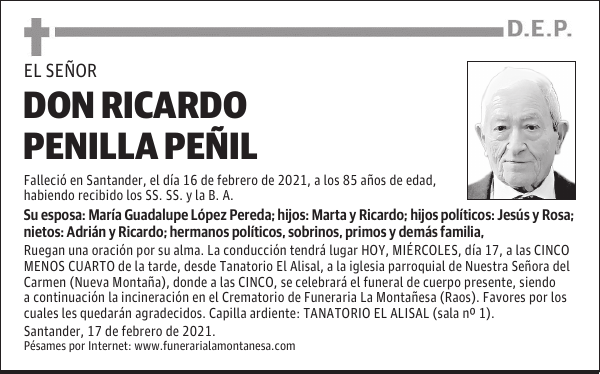 DON RICARDO PENILLA PEÑIL