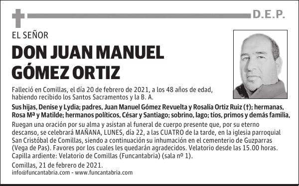 DON JUAN MANUEL GÓMEZ ORTIZ