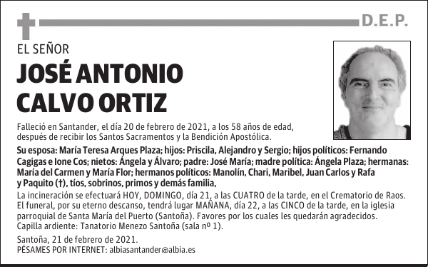 JOSÉ ANTONIO CALVO ORTIZ