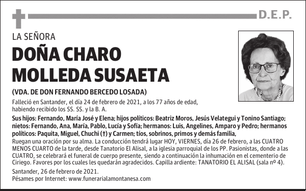 DOÑA CHARO MOLLEDA SUSAETA