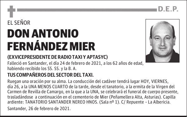 DON ANTONIO FERNÁNDEZ MIER