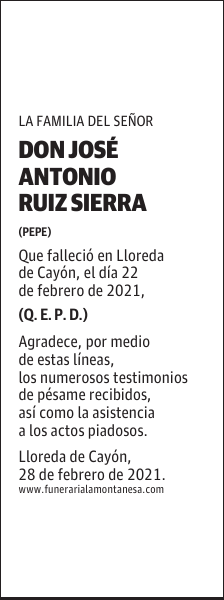 DON JOSÉ ANTONIO RUIZ SIERRA