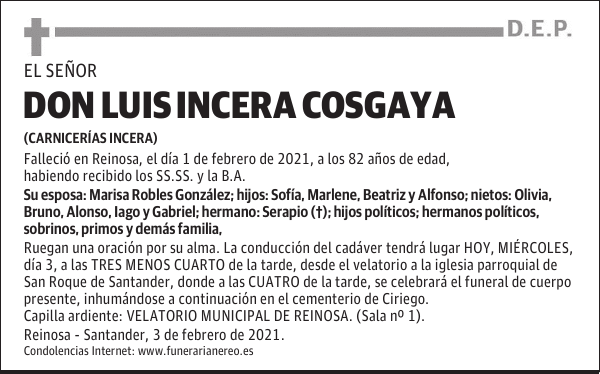 DON LUIS INCERA COSGAYA