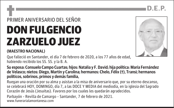 DON FULGENCIO ZARZUELO JUEZ