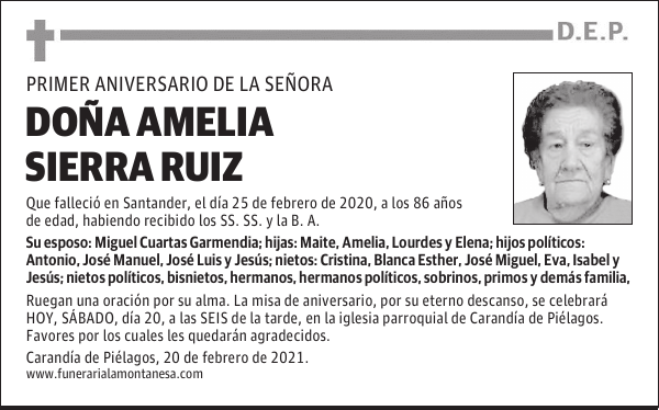 DOÑA AMELIA SIERRA RUIZ