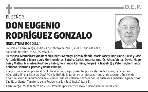DON EUGENIO RODRÍGUEZ GONZALO