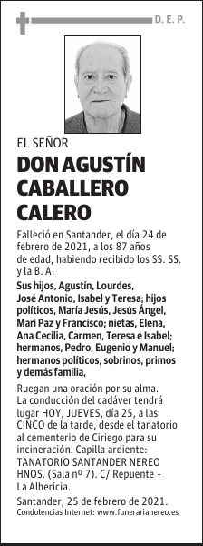 DON AGUSTÍN CABALLERO CALERO