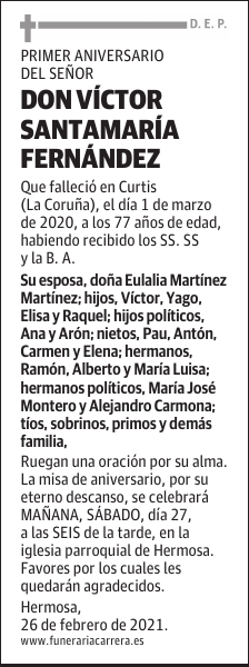 DON VÍCTOR SANTAMARÍA FERNÁNDEZ
