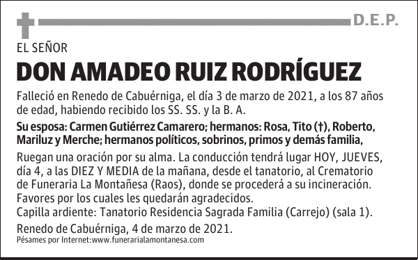 DON AMADEO RUIZ RODRÍGUEZ