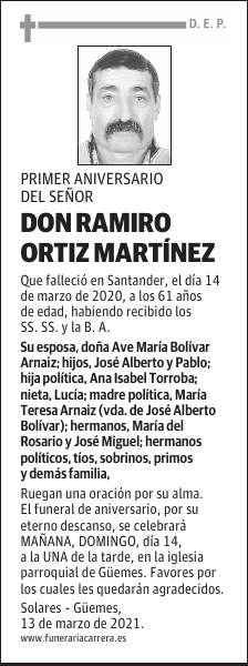 DON RAMIRO ORTIZ MARTÍNEZ