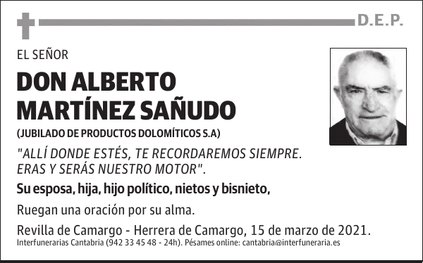 DON ALBERTO MARTÍNEZ SAÑUDO