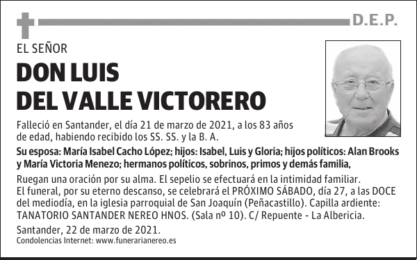 DON LUIS DEL VALLE VICTORERO