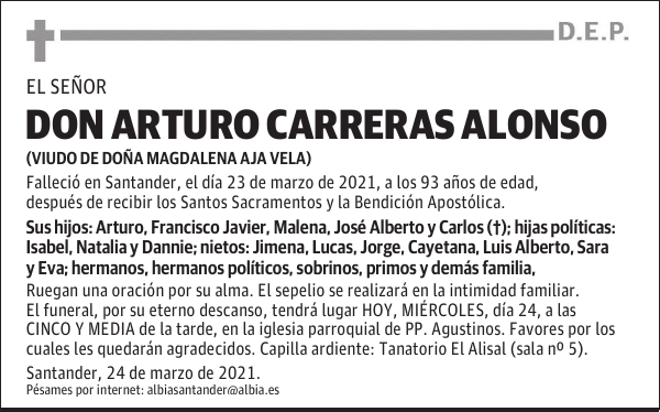 DON ARTURO CARRERAS ALONSO