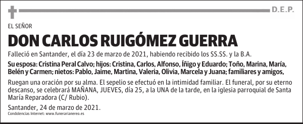 DON CARLOS RUIGÓMEZ GUERRA