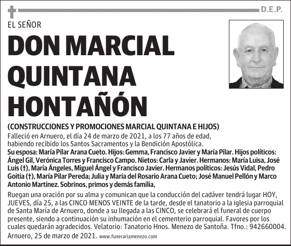 DON MARCIAL QUINTANA HONTAÑÓN