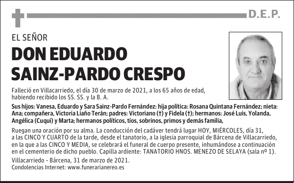 DON EDUARDO SAINZ-PARDO CRESPO