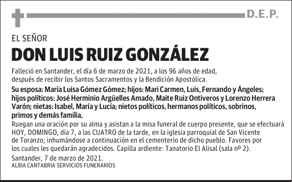 DON LUIS RUIZ GONZÁLEZ