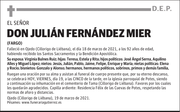 DON JULIÁN FERNÁNDEZ MIER