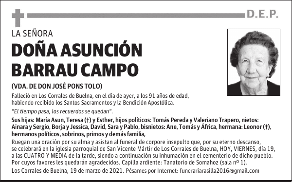 DOÑA ASUNCIÓN BARRAU CAMPO