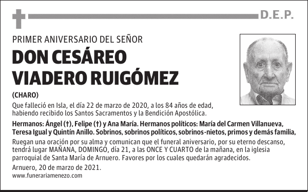 DON CESÁREO VIADERO RUIGÓMEZ