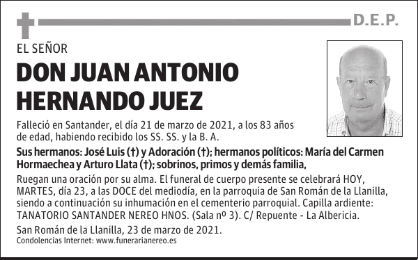 DON JUAN ANTONIO HERNANDO JUEZ