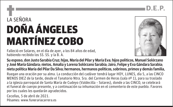DOÑA ÁNGELES MARTÍNEZ COBO