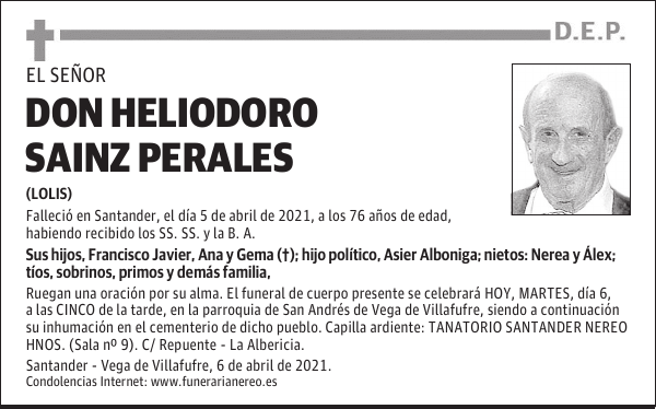 DON HELIODORO SAINZ PERALES