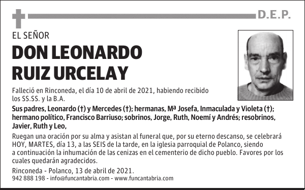 DON LEONARDO RUIZ URCELAY