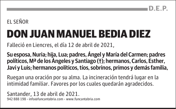 DON JUAN MANUEL BEDIA DIEZ