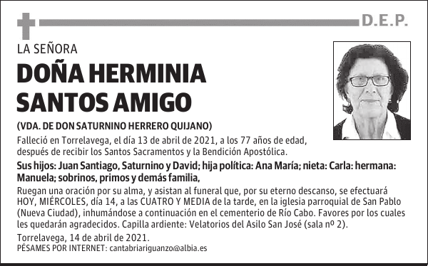 DOÑA HERMINIA SANTOS AMIGO