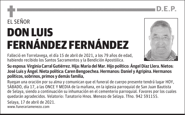 DON LUIS FERNÁNDEZ FERNÁNDEZ
