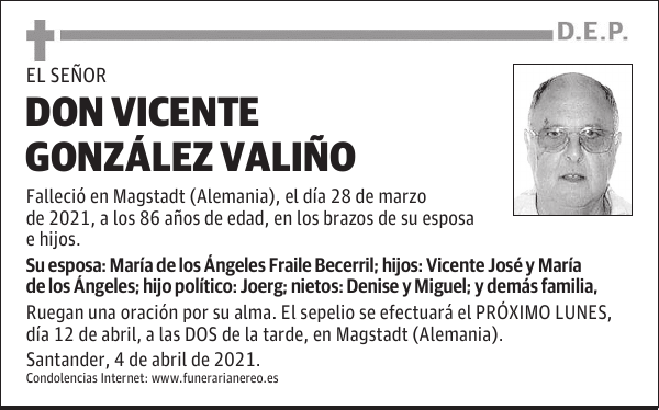DON VICENTE GONZÁLEZ VALIÑO