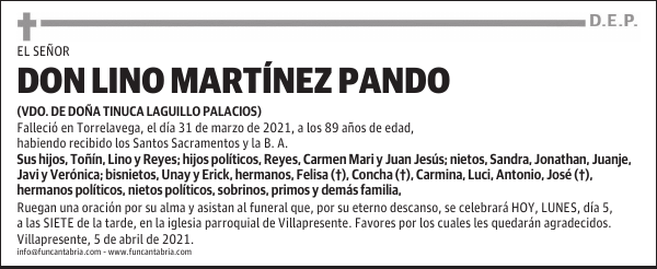 DON LINO MARTÍNEZ PANDO