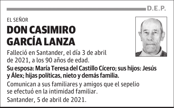 DON CASIMIRO GARCÍA LANZA