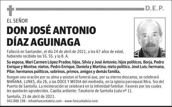 DON JOSÉ ANTONIO DÍAZ AGUINAGA