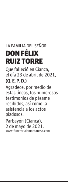 DON FÉLIX RUIZ TORRE