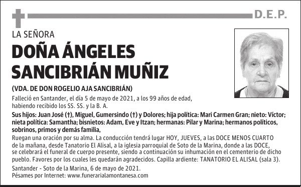 DOÑA ÁNGELES SANCIBRIÁN MUÑIZ