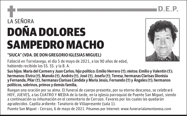 DOÑA DOLORES SAMPEDRO MACHO