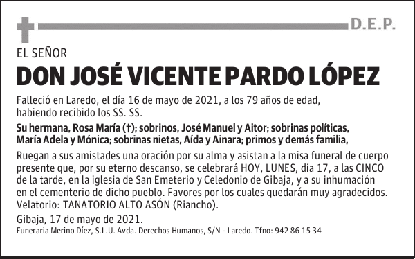 DON JOSÉ VICENTE PARDO LÓPEZ