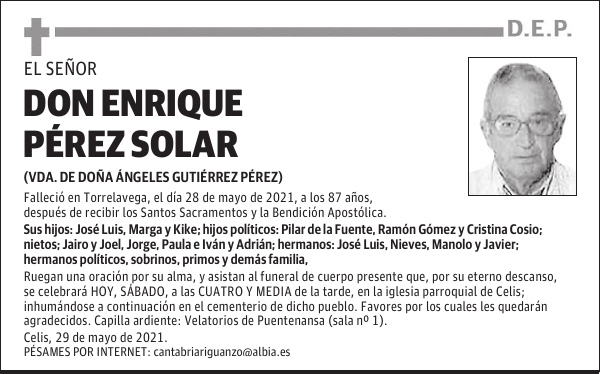 DON ENRIQUE PÉREZ SOLAR