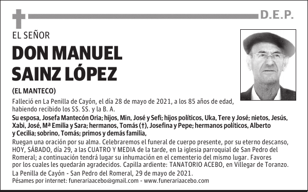 DON MANUEL SAINZ LÓPEZ